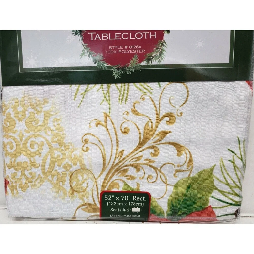 Printed Linen Tablecloth 52